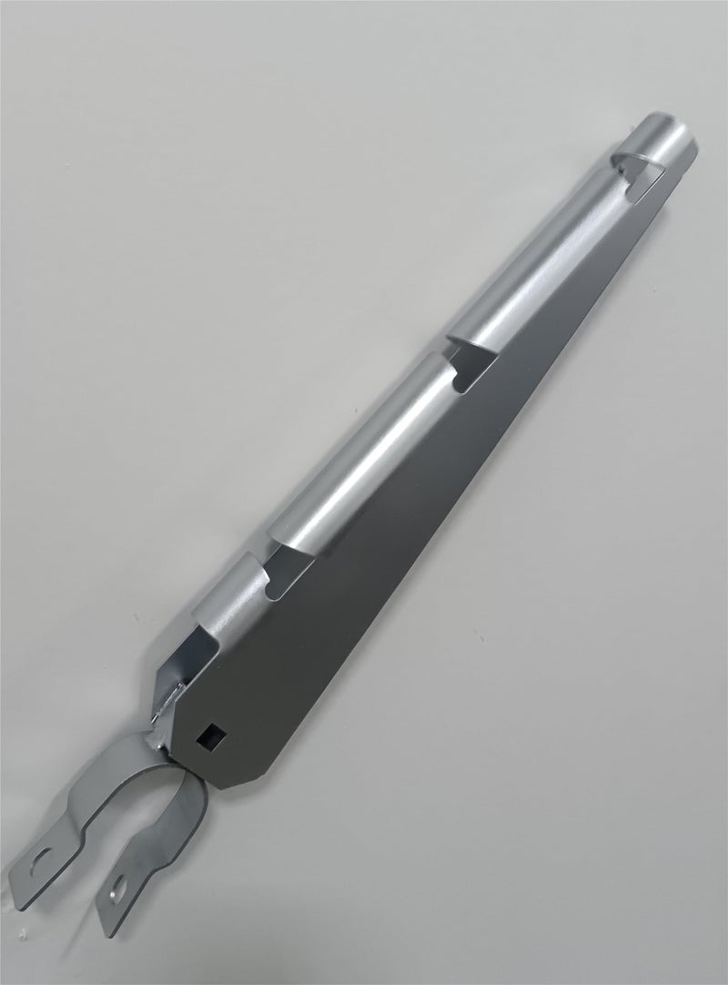 shengyi Barbed Wire Arm Extend Arm Barbed Wire for 1-3/8inch Hot-Dip Galvanized Steel Cornered Barbwire Arm Barbwire Arm Extensions for Chain Link Fence All Bolts Included Top Rail (5 pcs), silvery - Image 2